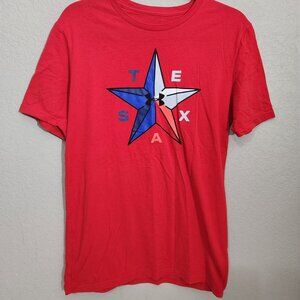 Under Armour Shirt Mens Small HeatGear Texas Star Red Graphic Loose Fit